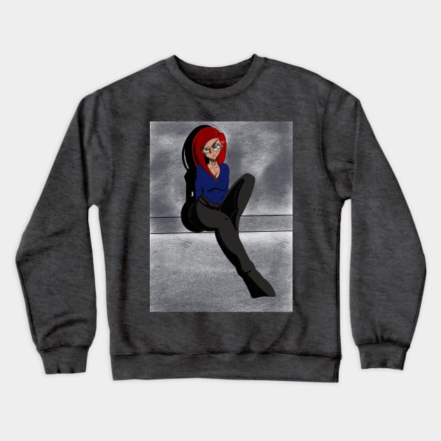 Nerdy Redhead Crewneck Sweatshirt by DragoniteDesigns